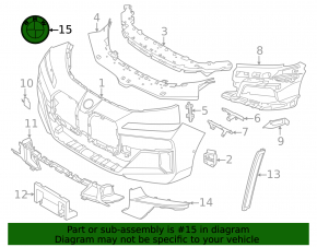 BMW 7 G70 23-26 Front Bumper Emblem