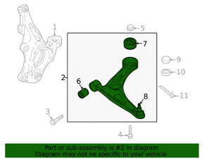 Lower control arm front left Kia Niro 23-