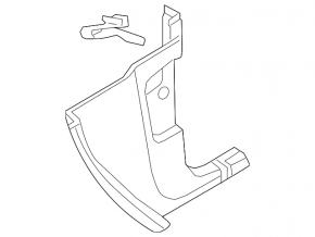Front pillar trim lower right VW Tiguan 18-24 black