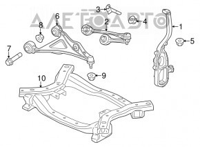 Front subframe Chrysler 300 11- AWD