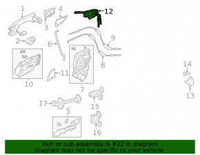 Front Left Lock Cylinder Acura ILX 13-22