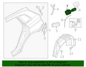 Fuel filler flap housing Audi Q5 80A 18-24