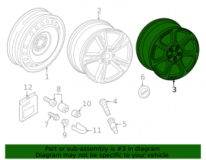Wheel disk R19 x 8.5J Audi Q3 83A 19-25 44S style