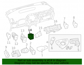 Mirror Control Toyota Prius 30 10-15 9 Pins