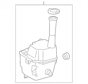 Toyota Sienna 11-20 Windshield Washer Reservoir with Cap and Sensor