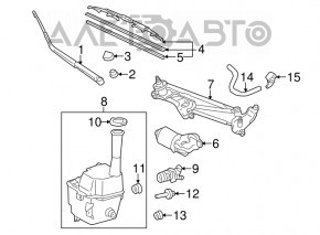 Toyota Sienna 11-20 Windshield Washer Reservoir with Cap and Sensor