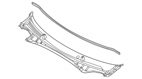Kia EV6 22-26 plastic windshield wiper grille