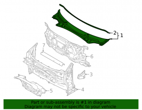 Kia EV6 22-24 plastic windshield wiper grille