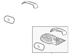 Right side mirror assembly Kia Soul 14-19