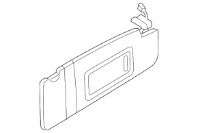 Right visor Audi A4 B8 13-16 rest sedan, black