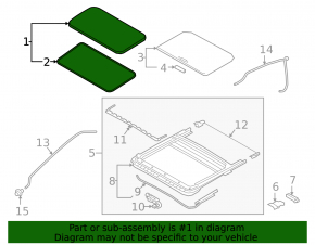 Nissan Altima 19-24 Sunroof Glass