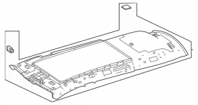 Mercedes X167 GLS 450 580 20-26 headliner for panoramic windows, beige