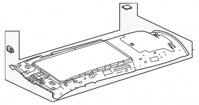 Mercedes X167 GLS 450 580 20-26 headliner for panoramic windows, beige