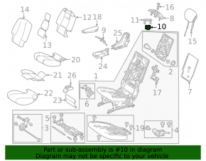 Left-hand 2nd row seat folding button for Mercedes X167 GLS 450 20-26