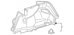 Left arch trim Mercedes C-class W205 300/400/450/43/63 15-21 black, without plug, missing mesh mount
