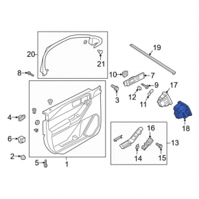 Front Left Ford Explorer 20- Seat Memory Buttons