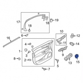 Front Left Ford Explorer 20- Seat Memory Buttons