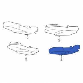 Central left ceiling light for Ford Escape MK3 13-19, gray, for panoramic view