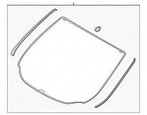 Windshield Ford Escape MK3 13-16 prerest under rain sensor