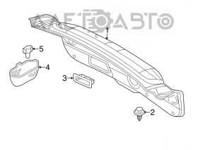 Mazda 6 14-21 black trunk lid trim, type 1
