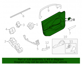 Door trim card front left Ford Mustang Mach-E 21-26 black
