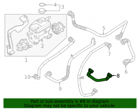 Cooling system hose Kia Niro 23-26 EV, return cooler