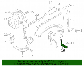 Front right mudguard liner for Volvo XC40 21-23