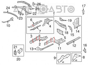 Front left quarter panel for Audi A6 C7 12-18, black