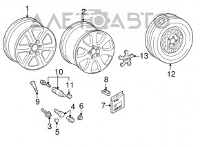 Wheel disk R18 Audi Q7 4L 10-15 curb