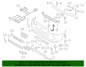 Air duct bracket left BMW X3 F25 11-17