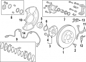 Front right ABS sensor for Honda HR-V 23-25
