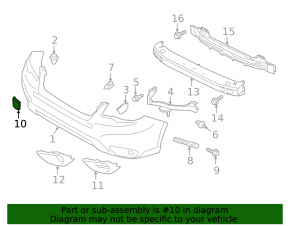 Plug towing hook front bumper Subaru Forester 14-16 SJ dorest