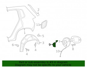 VW Tiguan 09-18 Fuel Door Lock