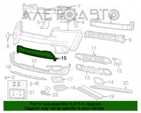 Jeep Cherokee KL 14-18 front bumper lower grille frame structure