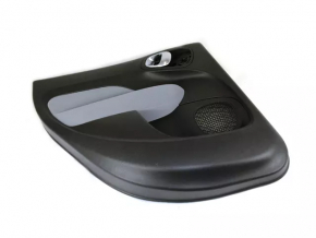 Door trim card rear left Fiat 500L 14-17 black with gray insert cloth, cut, scratches