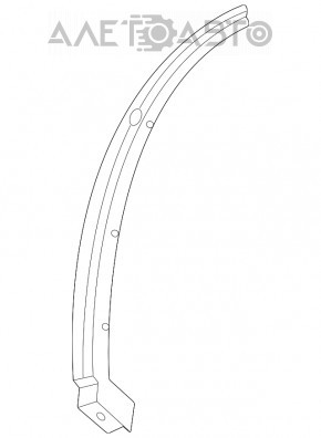 Rear left fender arch trim for Toyota Highlander 20-25 on the front body