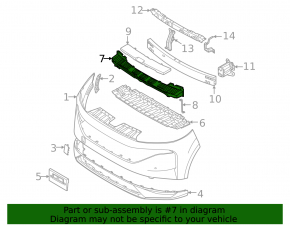 Lower front bumper absorber for Nissan Murano z53 25-26