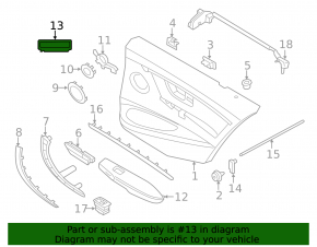 Driver's footwell light for BMW 5 F10 11-16