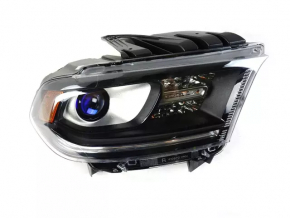 Headlight front right bare Dodge Durango 14-15 halogen dark