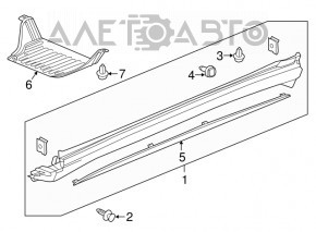 Left threshold Acura MDX 14-16 pre-rest