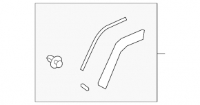 Rear left wing arch trim Toyota Rav4 19- on the door