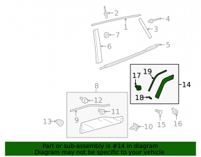Rear left wing arch trim Toyota Rav4 19- on the door, structure, painted, scratch, broken fasteners