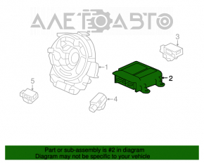 Honda Accord 16-17 hybrid SRS airbag computer module for refurbishment