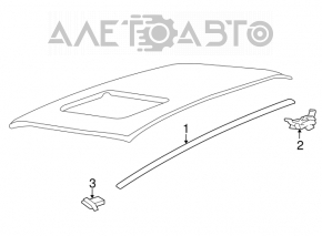 Left roof lining for Hyundai Azera 12-17