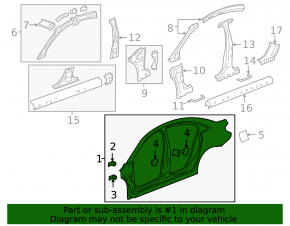 Quarter wing rear left Chevrolet Cruze 11-16