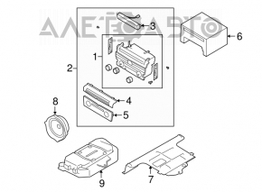 Tape player, CD changer, Radio, Mazda3 03-09 dashboard