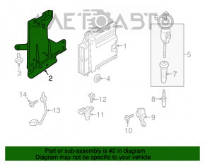 ECU bracket Ford Edge 15-18