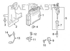 ECU bracket Ford Edge 15-18