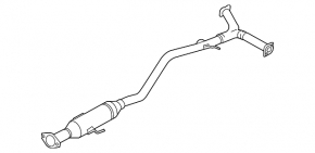 Exhaust line middle section with barrels Mazda6 03-05 2.3