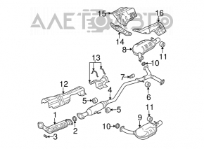 Exhaust line middle section with barrels Mazda6 03-05 2.3